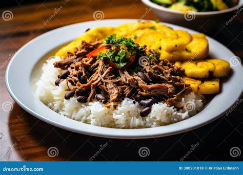 Pabellón Criollo: Venezuelan National Dish with Shredded Beef and Sides ...