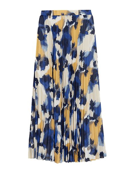 Buy Printed Pleated Midaxi Skirt at Marks & Spencer