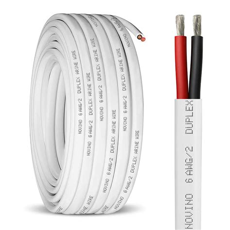 Snapklik.com : 6 Gauge Marine Wire,50ft 6 AWG Duplex Maine Grade Wire ...