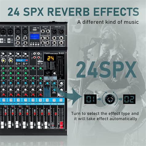 Flygrow 12 Channel Audio Mixer Professional Bluetooth DJ India | Ubuy