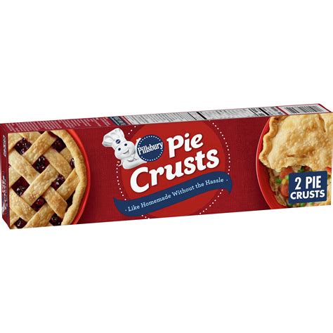 Pillsbury Ready to Bake Refrigerated Pie Crust, Two Crusts, 14.1 oz ...