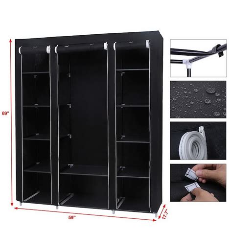 Winado Black Steel Clothing Rack LO113028078 at Lowes.com