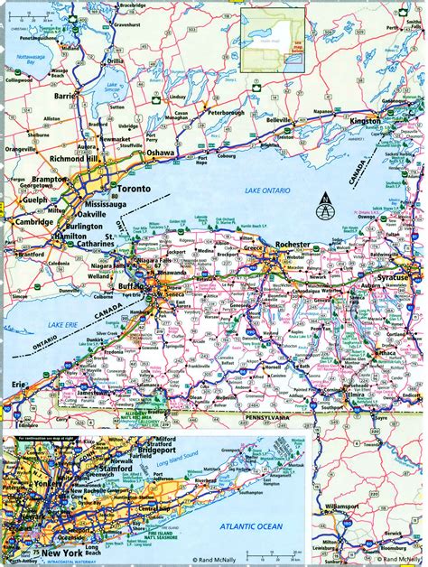 New York interstate highway map I-81, I-84, I-86, I-87, I-88, I-90 ...