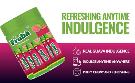 Falero Fruba Guava Fruit Bars | 33% Real Guava Fruit Pulp | Gluten-Free ...