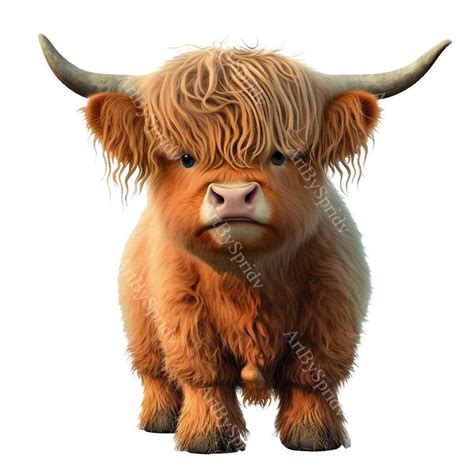 Funny highland cow print clip art png file digital instant etsy – Artofit