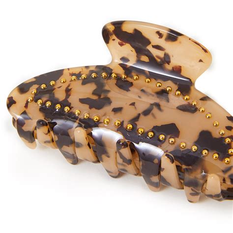 Buy Studded Tortoiseshell Claw Clip Online