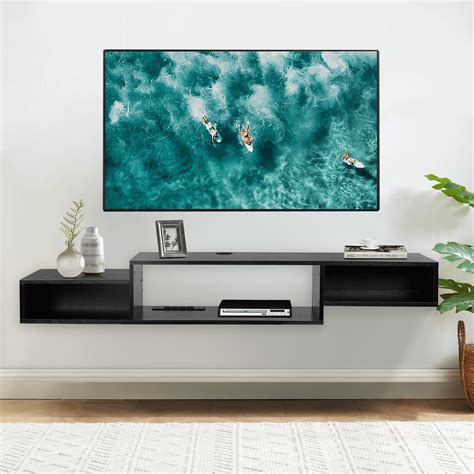 Improved 59" Floating Tv Stand Wall Mounted Media Console with Power ...