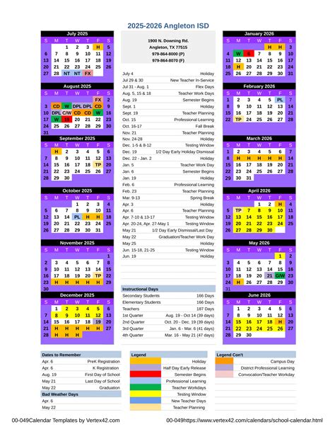 Angleton ISD Calendar 25-26 Revised pdf - EduCounty