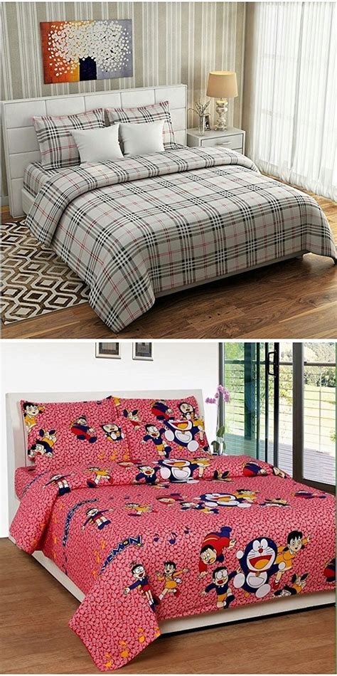 Sky Tex Super Saver Combo Of 2 Multi Color Pure Cotton 320 TC Ethnic ...