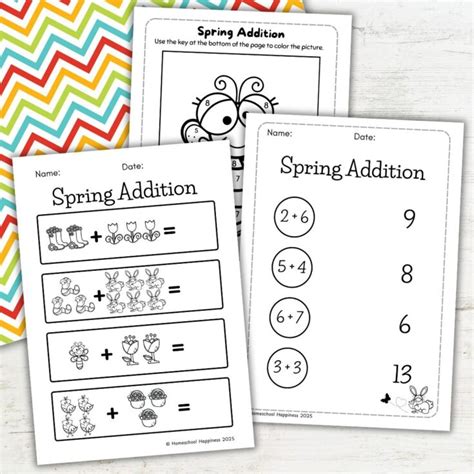Spring Math Addition Worksheets 的图像结果