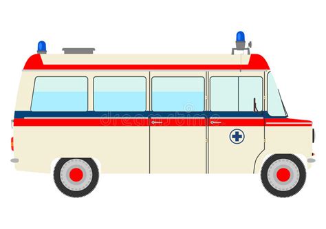 救护车的侧面影像 向量例证. 插画 包括有 运输, 安全性, 医院, 紧急, 健康, 医学, 警报器, 有篷货车 - 163763566