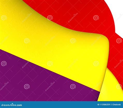 Flag of Second Spanish Republic Stock Illustration - Illustration of ...