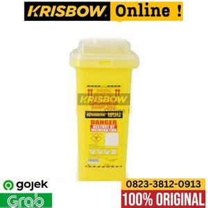 Jual Krisbow Medical Bin Tempat Kotak Wadah Sampah Alat Medis 1.63 L ...
