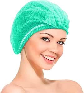 MEDIPACK 500 Pcs Green Disposable Nonwoven Bouffant Caps I Hair Net I ...