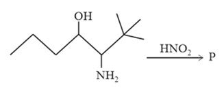 Predict the major product P in the following reaction.