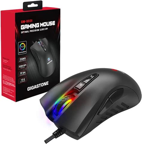 Buy Gigastone Gaming Mouse with 3200 DPI Adjustable, RGB Backlight ...