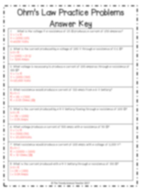 SOLUTION: Ohms law practice problems - Studypool - Worksheets Library