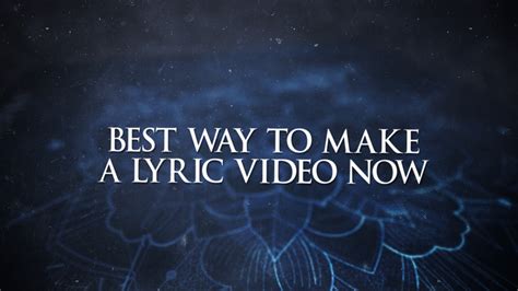 Best 32+ Free After Effects Lyric Video Aep