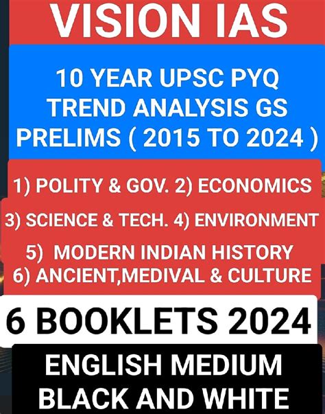 Buy UPSC 10 Year PYQ Trend Analysis Vision Ias ( History, Culture ...