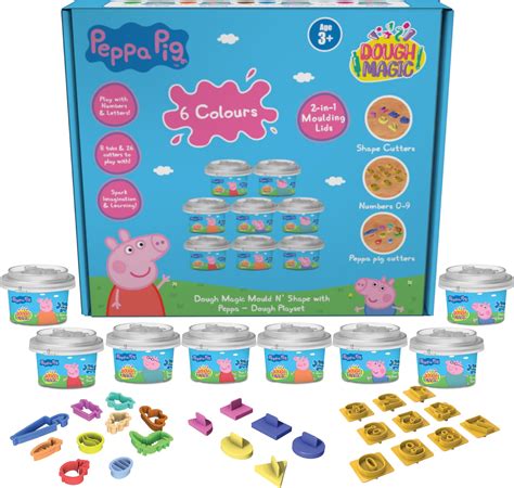 Buy Dough Magic Mould N' Shape with Peppa Dough Playset|8xDough Tubs ...