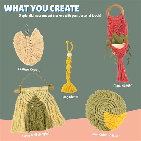 Macrame Beginner Kit - Boho Wall Hanging DIY Craft Kids – Kalakaram
