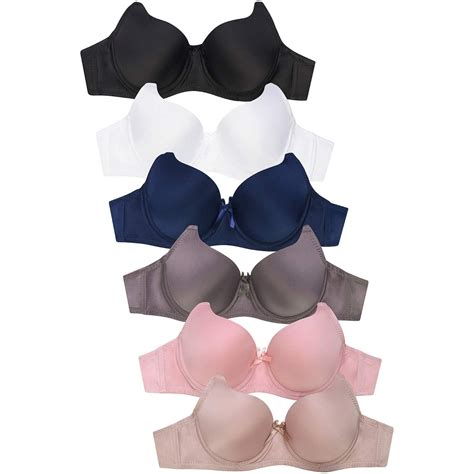 Mamia Women's Basic Lace/Plain Lace Bras Pack of 6- Various Styles 75 ...