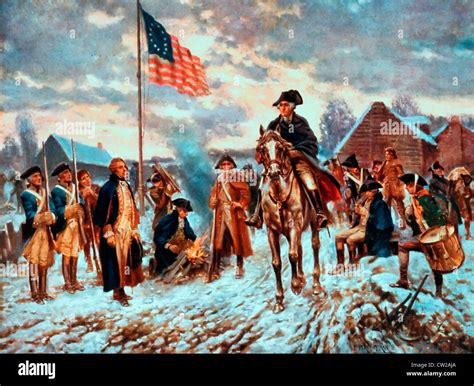 George Washington Valley Forge - painting of washington at valley forge
