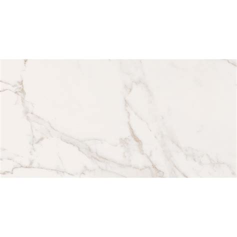 Marble Systems Statuario Gold 12-in x 24-in Polished Ceramic Scale Wall ...
