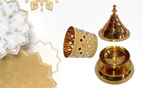 Buy SVShoperzone Brass Akhand Diya with Jyoti Diya Cover Divi Oil Lamp ...