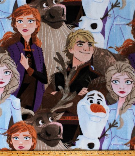 Fleece Frozen Characters Elsa Anna Olaf Sven Kristoff Kids Disney ...