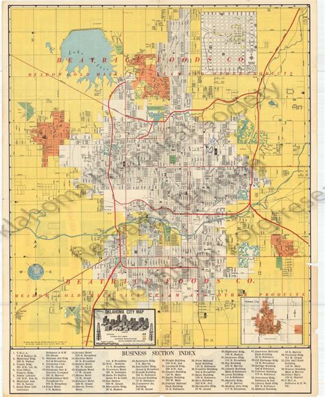 Oklahoma City Map, 1953 - Maps on the Web