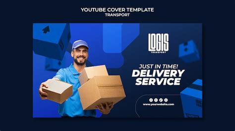 Modèle de couverture youtube du service de transport | PSD Gratuite