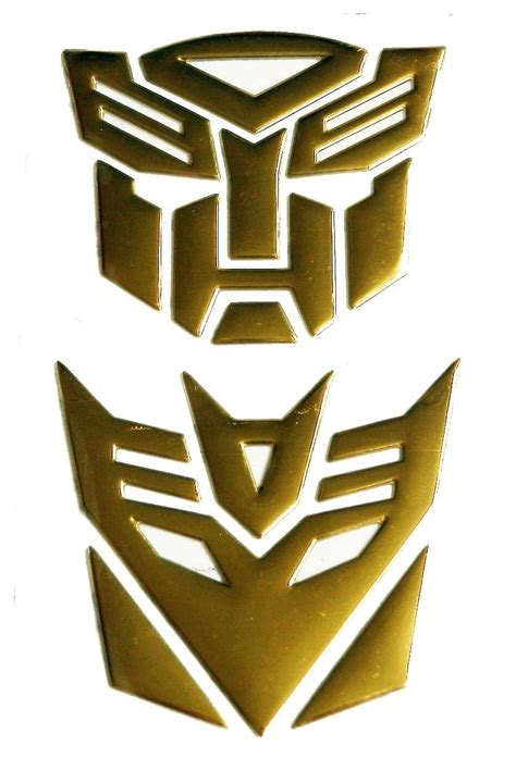 Buy SKS Distribution Transformers Autobot AND Decepticon Gold 3D Car ...