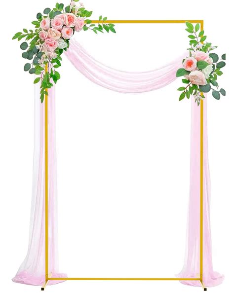 Wokceer Wedding Arch Backdrop Stand 6 6x4 Ft Square Wedding ...