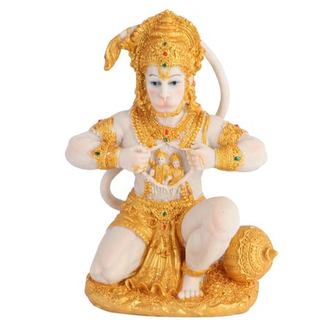 Buy DOITOOL Gold Hanuman Statue Lord Sculpture India Figurine ...