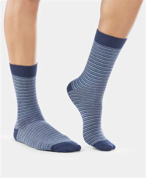 Buy Compact Cotton Crew Length Socks with StayFresh Treatment - Navy ...
