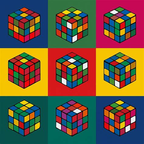 Dynamic Rubik's Cube with Colorful Abstract Patterns T-shirt - Playground