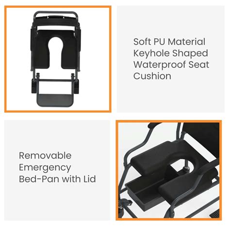 Buy ARCATRON MOBILITY 2000 ROLLOVER COMMODE WHEELCHAIR, REMOVABLE ...