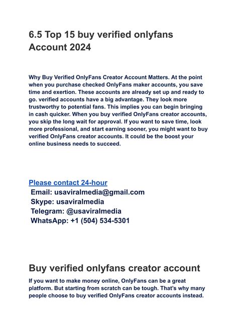 PPT - 6.5 Top 15 buy verified onlyfans Account 2024 PowerPoint Presentation - ID:13758841