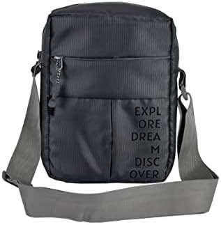 BAGSTRAPP Grey Colour Printed Unisex Sling Bag/Crossbody bag/Pouch bag ...