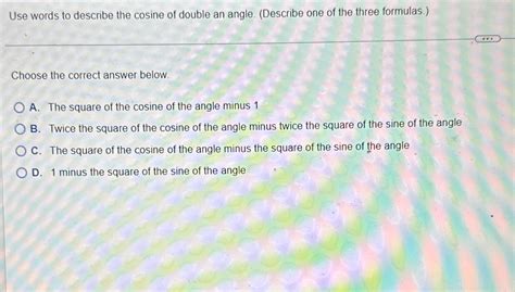Image result for Cosine Double Angle Formula