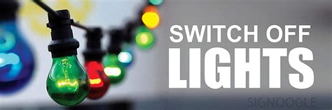 SIGNOOGLE Switch Off Lights Printed Stickers for Switch Boards Multi ...