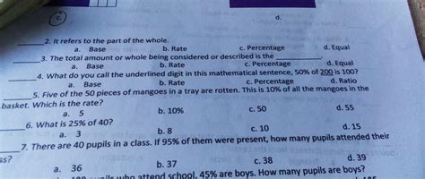 the total amount or whole being considered or describe is the ...