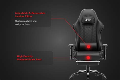 Green Soul Ghost Gaming Chair With Integrated Footrest
