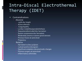 Image result for Idet Disc Procedure