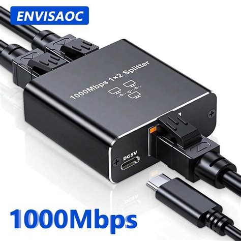 Switch Ethernet Gigabit RJ45 Splitter LAN Adaptador de Extensão Gigabit ...