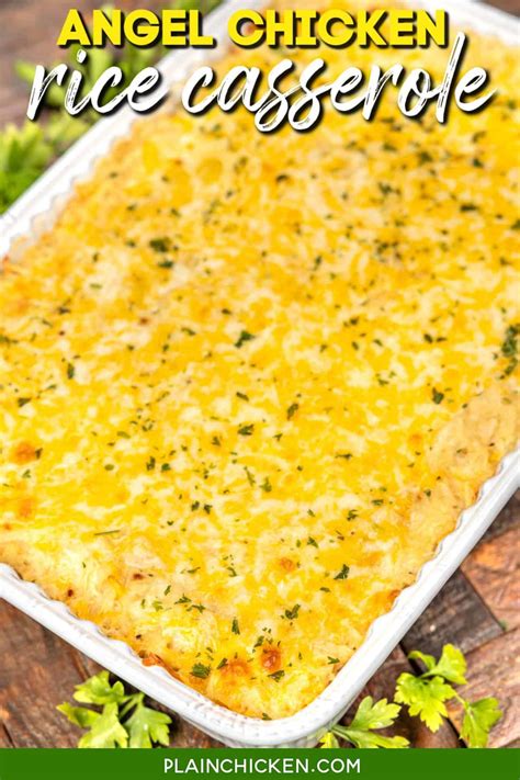 Angel Chicken and Rice Casserole - Plain Chicken