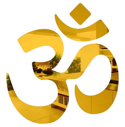 Wall1ders - Dakshita Decor Om Golden (Size 16 x 15 cm) 3D Acrylic ...