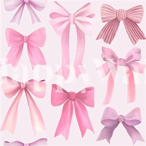 Preppy Pink Bows - Happywall.com