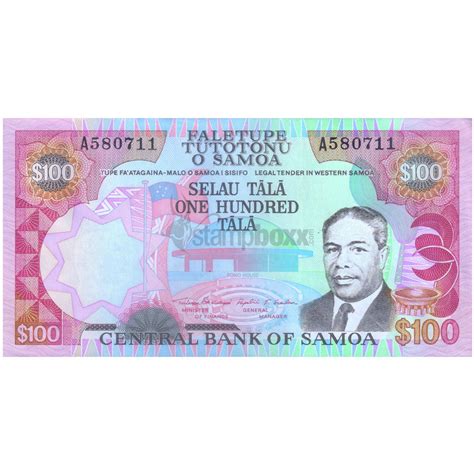 SAMOA 100 TALA 1990 P-30 UNC – Stampboxx